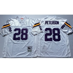 Vikings 28 Adrian Peterson White Throwback Jersey