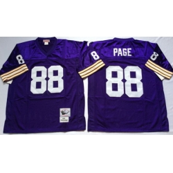 Vikings 88 Alan Page Purple Throwback Jersey