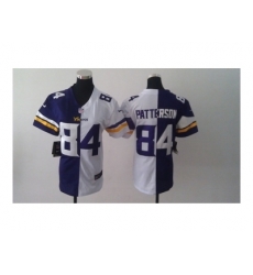 Nike Women Minnesota Vikings #84 Cordarrelle Patterson white-purple[new Elite split]