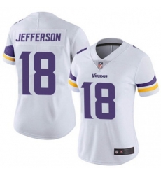 Women Minnesota Vikings 18 Justin Jefferson White 2023 F U S E Vapor Untouchable Limited Stitched Jersey