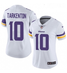 Womens Nike Minnesota Vikings 10 Fran Tarkenton Elite White NFL Jersey