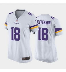 women justin jefferson minnesota vikings white game jersey 