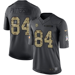 Nike Vikings #84 Cordarrelle Patterson Black Youth Stitched NFL Limited 2016 Salute To Service Jersey