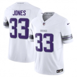 Youth Minnesota Vikings 33 Aaron Jones White F U S E  Winter Warrior Limited Stitched Jersey