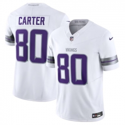 Youth Minnesota Vikings 80 Cris Carter White F U S E  Winter Warrior Limited Stitched Jersey