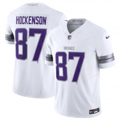 Youth Minnesota Vikings 87 T J  Hockenson White F U S E  Winter Warrior Limited Stitched Jersey