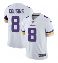 Youth Nike Minnesota Vikings 8 Kirk Cousins White Vapor Untouchable Limited Player NFL Jersey