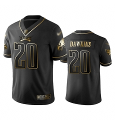 Eagles 20 Brian Dawkins Black Men Stitched Football Limited Golden Edition Jersey