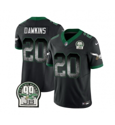 Men Philadelphia Eagles 20 Brian Dawkins Black 2023 F U S E  Throwback Vapor Untouchable Limited Stitched Football Jersey