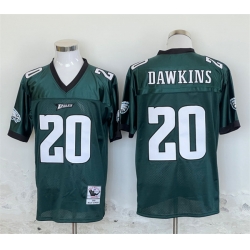 Men Philadelphia Eagles 20 Brian Dawkins Green Stitched Football Jersey