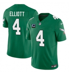 Men Philadelphia Eagles 4 Jake Elliott Kelly Green 2025 F U S E  With 4 Star C Patch Vapor Untouchable Limited Throwback Stitched Football Jersey