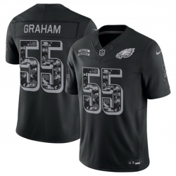 Men Philadelphia Eagles  55 Brandon Graham Black F U S E  2026 Salute to Service Limited Stitched Football Jersey