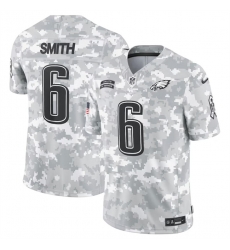 Men Philadelphia Eagles 6 DeVonta Smith 2024 Arctic Camo Salute To Service Limited Stitched Football Jersey