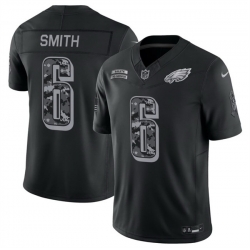 Men Philadelphia Eagles  6 DeVonta Smith Black F U S E  2026 Salute to Service Limited Stitched Football Jersey