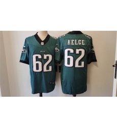 Men Philadelphia Eagles 62 Jason Kelce Green 2023 F U S E  Vapor Untouchable Limited Stitched Football Jersey