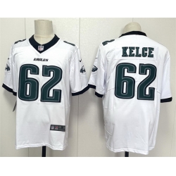 Men Philadelphia Eagles 62 Jason Kelce White 2024 New Vapor Untouchable Limited Stitched Football Jersey