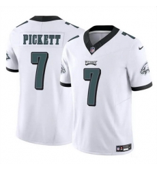 Men Philadelphia Eagles 7 Kenny Pickett White 2023 F U S E Vapor Untouchable Limited Stitched Football Jersey