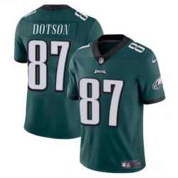 Men Philadelphia Eagles 87 Jahan Dotson Green Vapor Untouchable Limited Stitched Football Jersey