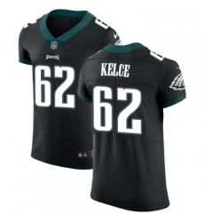 Mens Nike Philadelphia Eagles 62 Jason Kelce Black Alternate Vapor Untouchable Elite Player NFL Jersey