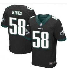 Nike Philadelphia Eagles #58 Jordan Hicks Black Alternate Mens Stitched NFL New Elite Jersey