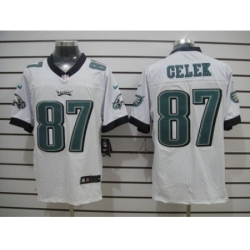 Nike Philadelphia Eagles 87 Brent Celek White Elite NFL Jersey