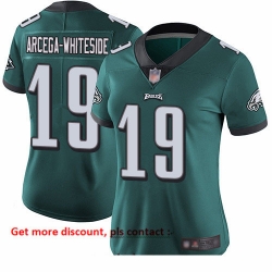 Eagles 19 JJ Arcega Whiteside Midnight Green Team Color Women Stitched Football Vapor Untouchable Limited Jersey