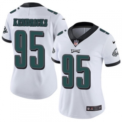 Nike Eagles #95 Mychal Kendricks White Womens Stitched NFL Vapor Untouchable Limited Jersey