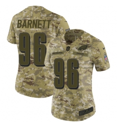 Nike Eagles #96 Derek Barnett Camo Women Stitched NFL Limited 2018 Salute to Service Jersey