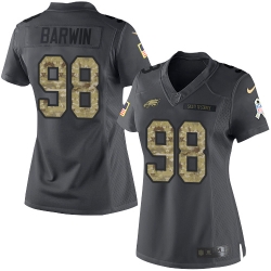 Nike Eagles #98 Connor Barwin Black Womens Stitched NFL Limited 2016 Salute to Service Jersey