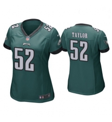 Women Nike Eagles 52 Davion Taylor Green Vapor Limited NFL Stitched Jersey