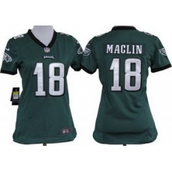 Women Nike Philadelphia Eagles #18 Jeremy Maclin Dark Green Nike NFL Jerseys