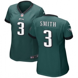 Women Philadelphia Eagles 3 Nolan Smith Green 2023 Draft Stitched Football Jersey