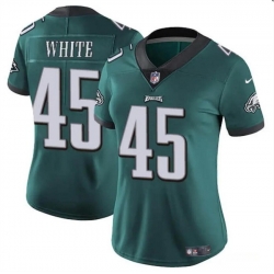 Women Philadelphia Eagles 45 Devin White Green Vapor Untouchable Limited Stitched Football Jersey