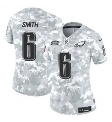 Women Philadelphia Eagles 6 DeVonta Smith 2024 F U S E Arctic Camo Salute To Service Limited Stitched Jersey