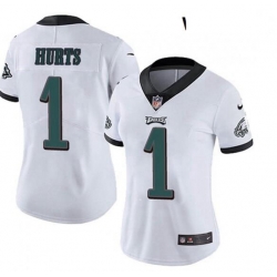 Women Philadelphia Eagles Jalen Hurts 1 Limited White Vapor Untouchable NFL Jersey