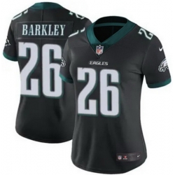 Women Philadelphia Eagles Saquon Barkley #26 Black F U S E Limited Stitched Football Jersey