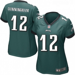 Womens Nike Philadelphia Eagles 12 Randall Cunningham Game Midnight Green Team Color NFL Jersey