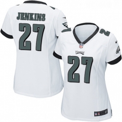 Womens Nike Philadelphia Eagles 27 Malcolm Jenkins Game White NFL Jersey