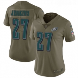 Womens Nike Philadelphia Eagles 27 Malcolm Jenkins Limited Olive 2017 Salute to Service NFL Jersey