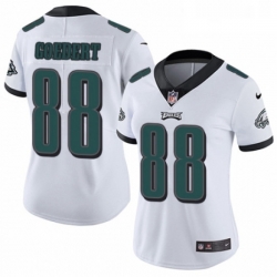 Womens Nike Philadelphia Eagles 88 Dallas Goedert White Vapor Untouchable Limited Player NFL Jersey