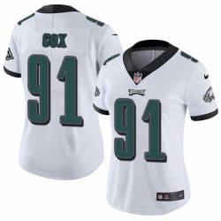 Womens Nike Philadelphia Eagles 91 Fletcher Cox White Vapor Untouchable Limited Player NFL Jersey