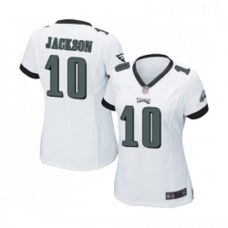 Womens Philadelphia Eagles 10 DeSean Jackson Game White Football Jersey