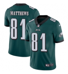 Nike Eagles #81 Jordan Matthews Midnight Green Team Color Youth Stitched NFL Vapor Untouchable Limited Jersey