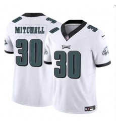 Youth Philadelphia Eagles 30 Quinyon Mitchell White 2024 Draft F U S E Vapor Untouchable Limited Stitched Football Jersey