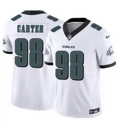 Youth Philadelphia Eagles Jalen Carter #98 White F U S E Stitched NFL Jersey