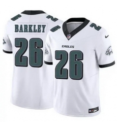 Youth Philadelphia Eagles Saquon Barkley #26 White F U S E Limited Stitched Football Jersey