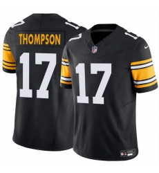 Men Pittsburgh Steelers 17 Skylar Thompson Black 2025 F U S E Alternate Vapor Untouchable Limited Stitched Jersey Men Pittsburgh Steelers 17 Skylar Thompson Black 2025 F U S E Alternate Vapor Untouchable Limited Stitched Jersey
