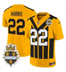 Men Pittsburgh Steelers 22 Najee Harris Gold 1933 F U S E Throwback Alternate Football Stitched Football Jersey Men Pittsburgh Steelers 22 Najee Harris Gold 1933 F U S E Throwback Alternate Football Stitched Football Jersey