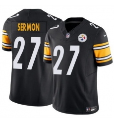 Men Pittsburgh Steelers 27 Trey Sermon Black 2025 F U S E  Vapor Untouchable Limited Stitched Jersey