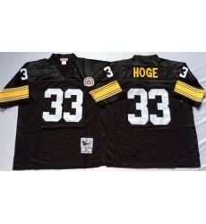 Men Pittsburgh Steelers 33 Merril Hoge Black M&N Throwback Jersey